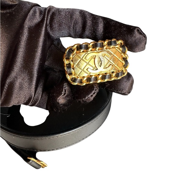 Stunning CC Black Belt with Gold Buckle main image 12